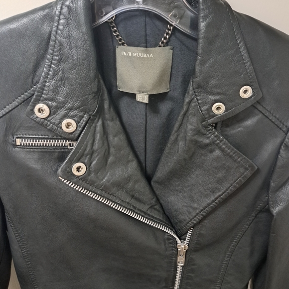 Muubaa leather biker jacket - Picture 2 of 4